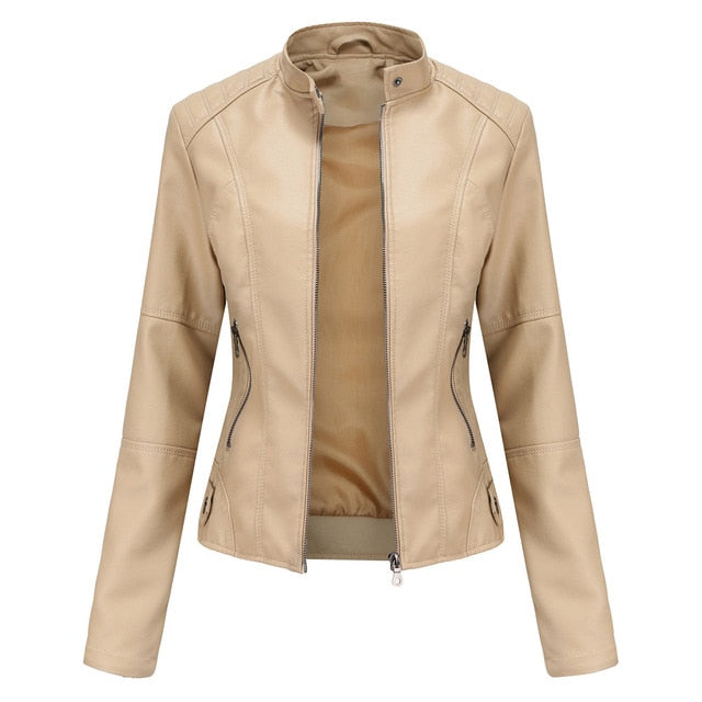 Veste Style Urbain Simili Cuir pour Femmes