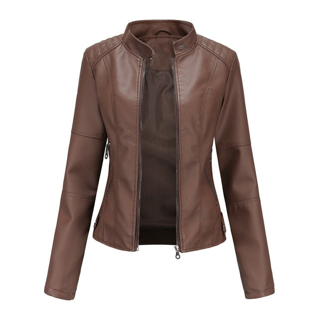 Veste Style Urbain Simili Cuir pour Femmes