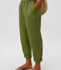 Pantalon Large Taille Haute en Coton et Lin pour Femmes