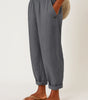 Pantalon Large Taille Haute en Coton et Lin pour Femmes