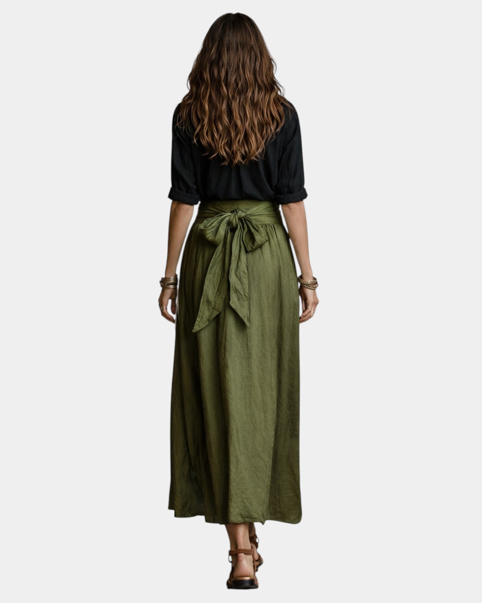Ensemble Jupe Midi Taille Haute et Chemise pour Femme | Idéal pour le Quotidien