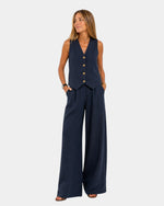 Ensemble Gilet Sans Manches et Pantalon pour Femme | Idéal pour le Bureau