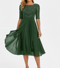 Robe Midi Évasée en Dentelle pour Femme | Idéale pour le Quotidien