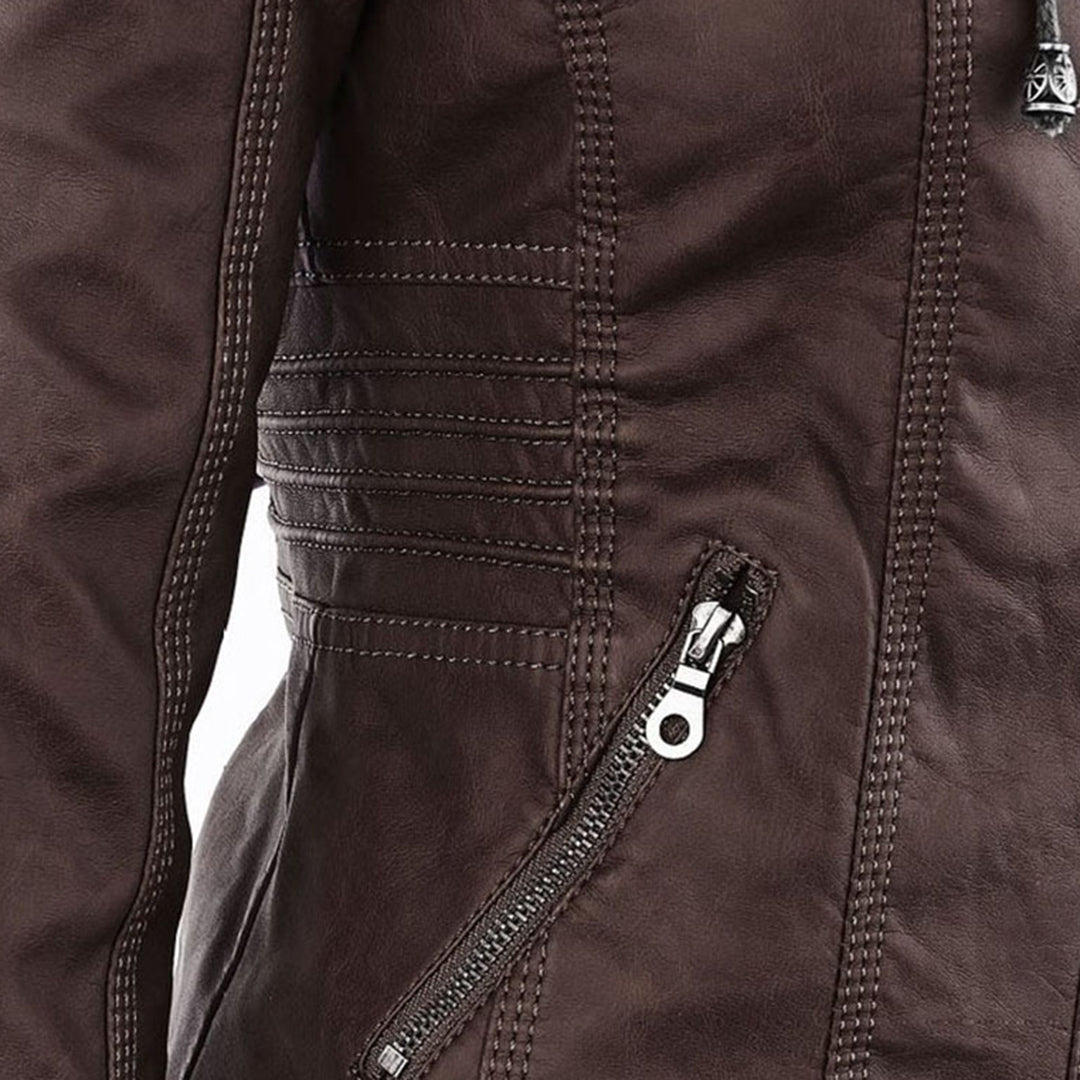 Veste en Cuir Résistante aux Intempéries pour Femmes