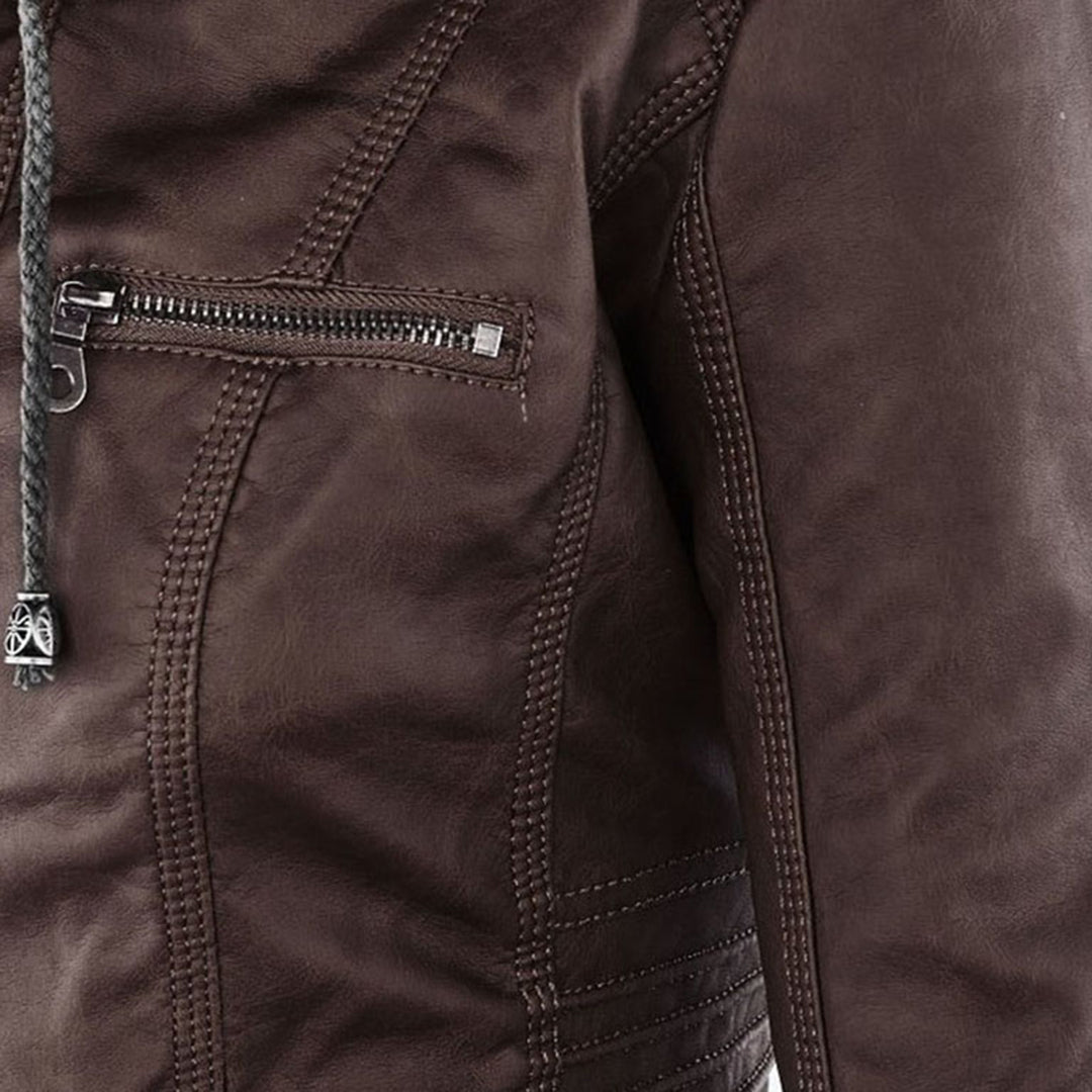 Veste en Cuir Résistante aux Intempéries pour Femmes