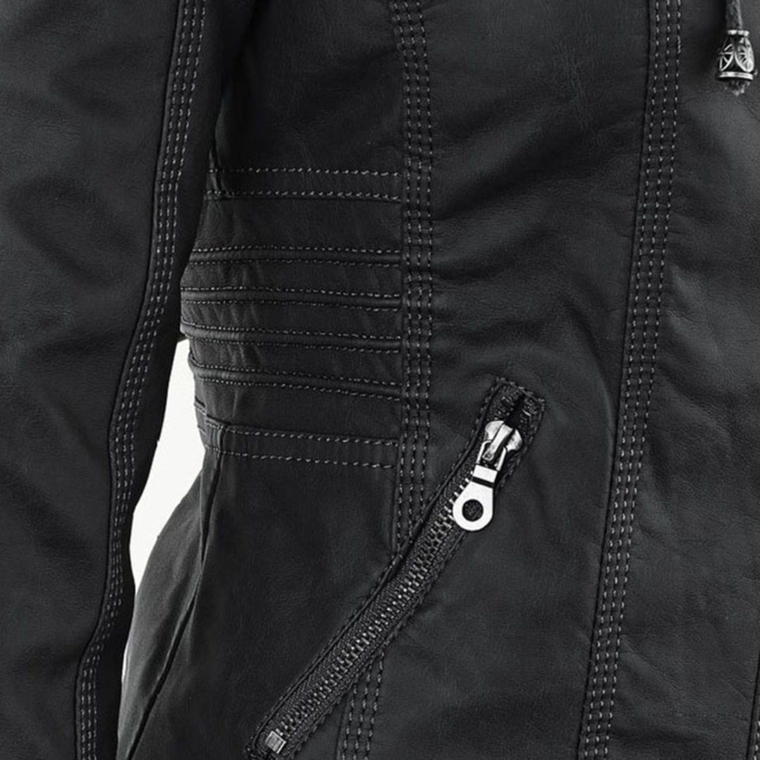Veste en Cuir Résistante aux Intempéries pour Femmes