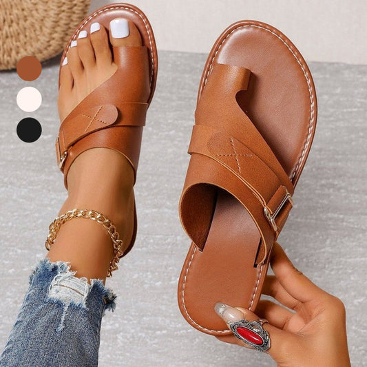 Sandales Confortables avec Détails Métalliques pour Femmes