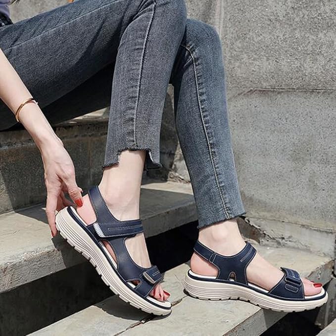 Sandales Confortables avec Bandes Réglables pour Femmes