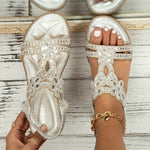 Sandales Élégantes Détails en Strass pour Femmes