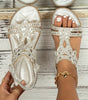Sandales Élégantes Détails en Strass pour Femmes