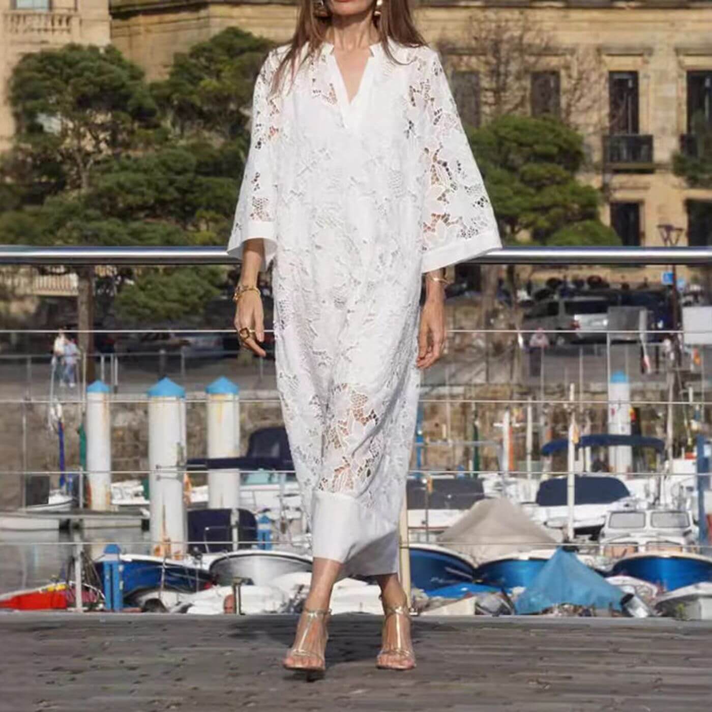 Robe en Dentelle Légère pour Femme