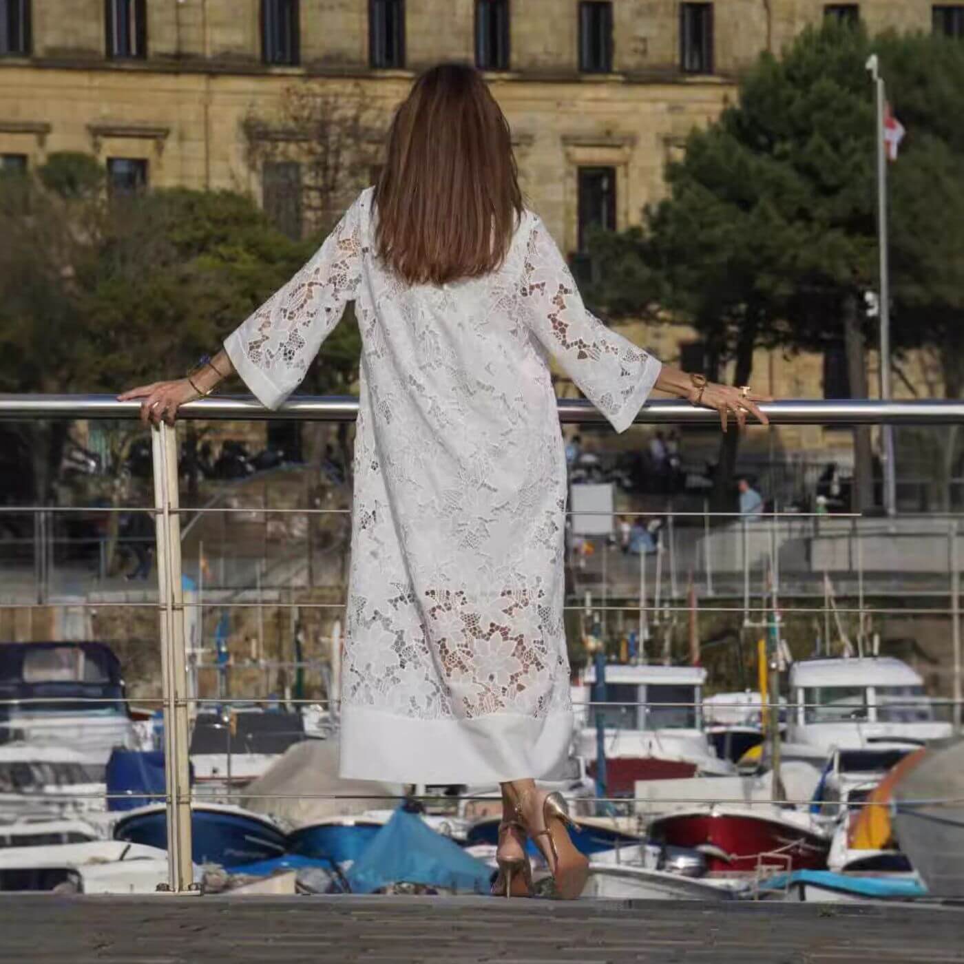 Robe en Dentelle Légère pour Femme