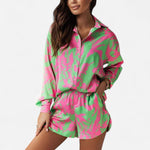 Ensemble Chemise Boutonnée et Shorts pour Femme