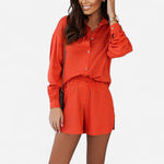 Ensemble Chemise Boutonnée et Shorts pour Femme