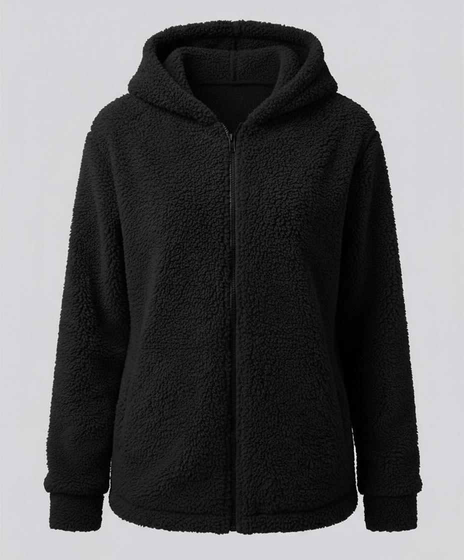 Veste Polaire Teddy à Capuche pour Femme