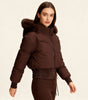 Elegant Short Jacket with Removable Hood for Women
