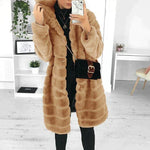 Manteau Long à Capuche pour Femmes