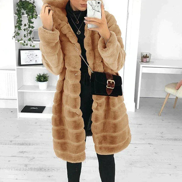 Manteau Long à Capuche pour Femmes