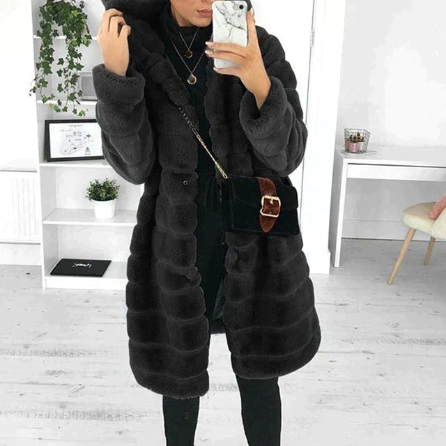 Manteau Long à Capuche pour Femmes