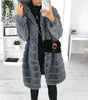 Manteau Long en Fausse Fourrure Pour Femmes