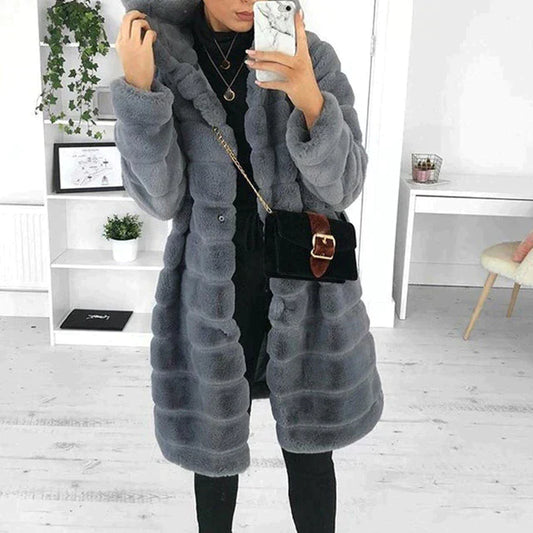 Manteau Long à Capuche pour Femmes