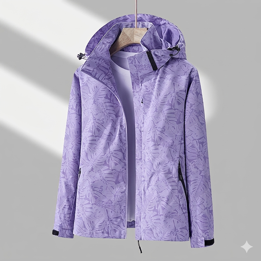 Veste Imperméable Coupe-Vent à Capuche pour Femme