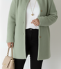 Cardigan Long Oversize en Maille à Col Rond pour Femme