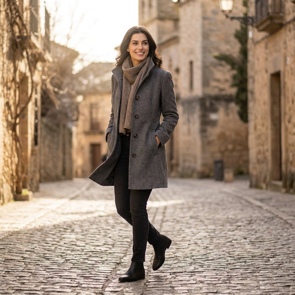 Manteau Élégant Structuré pour Femmes