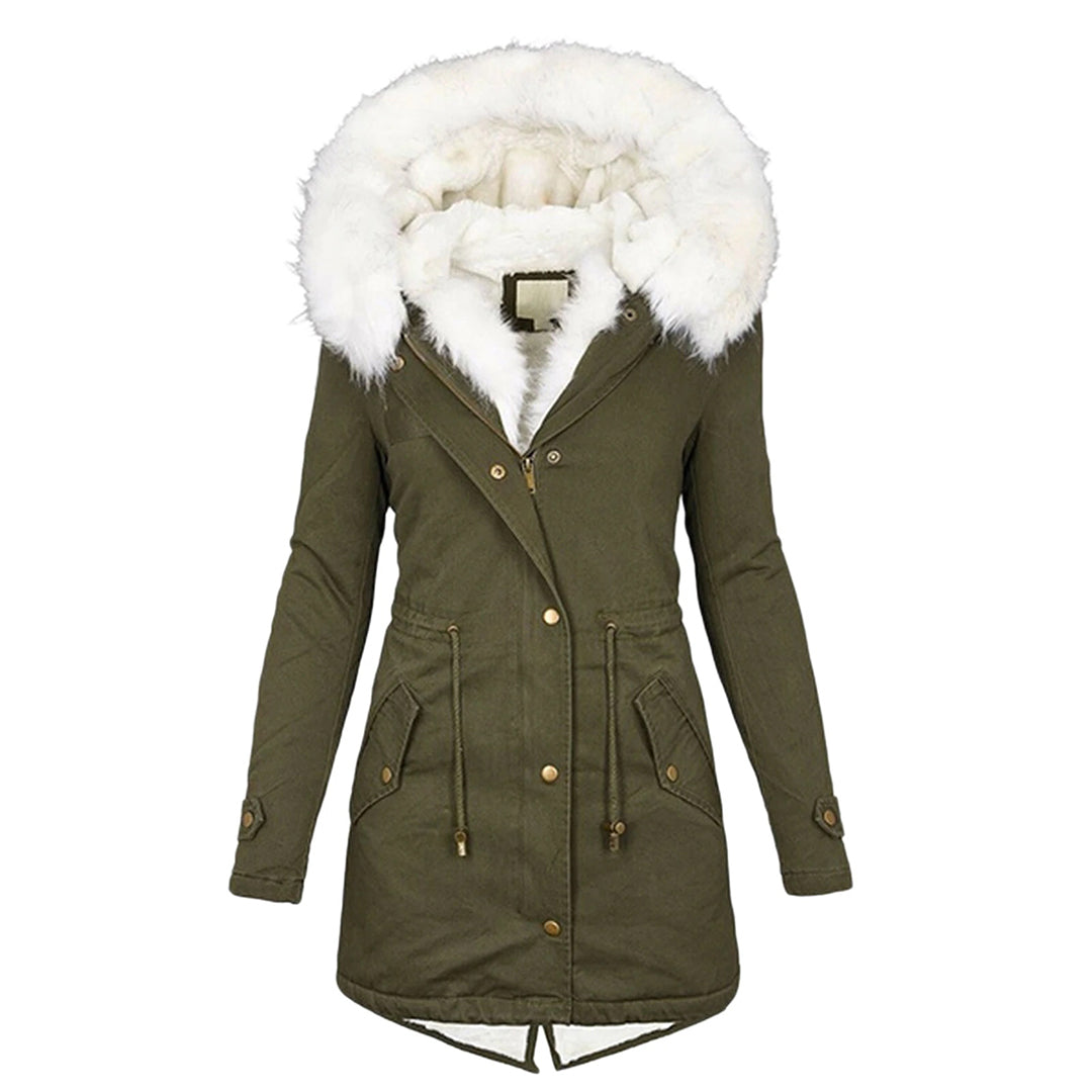 Veste d'Hiver Élégante avec Capuche pour Femmes