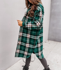 Manteau Long à Carreaux pour Femmes
