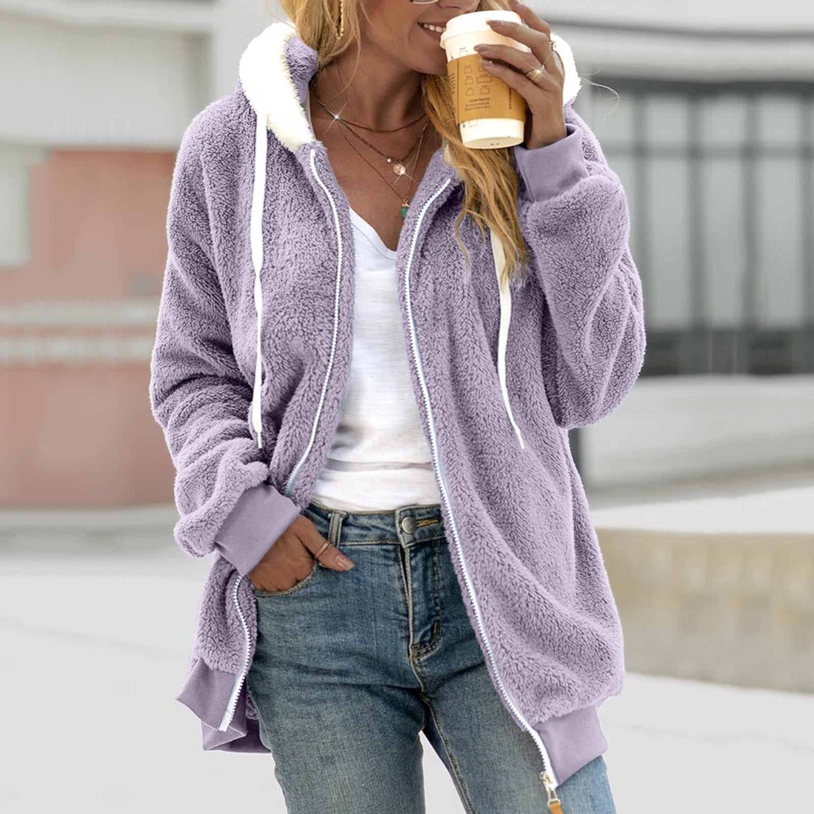 Veste à Capuche Douillette pour Femmes