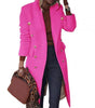 Manteau Long Boutonné Double Rangée pour Femmes