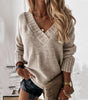 Pull Col V Décontracté pour Femmes
