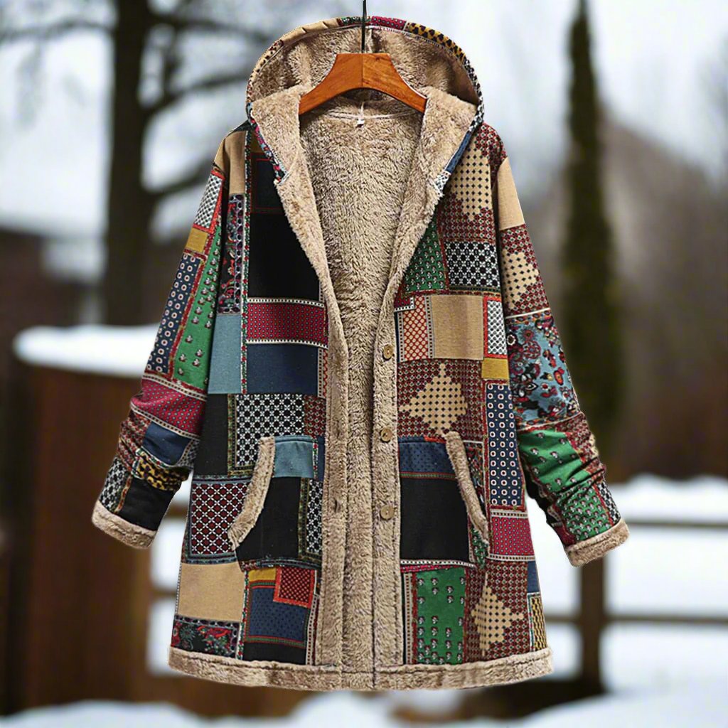 Manteau ample en mélange lin-coton pour femme