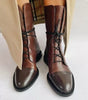 Bottines à Lacets en Cuir pour Femmes