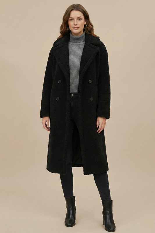 Manteau Teddy Long pour Femme