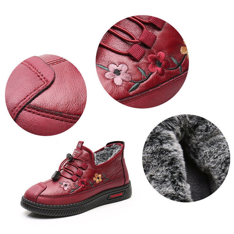 Basket Fourrée à Lacets Élastiques en Similicuir pour Femme