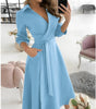 Robe Midi Élégante à Manches Longues pour Femme | Idéale pour les Occasions Spéciales