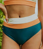 Ensemble Bikini Taille Haute à Coupe Colorblock pour Femmes