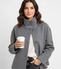 Veste Courte Hiver à Col Montant pour Femme