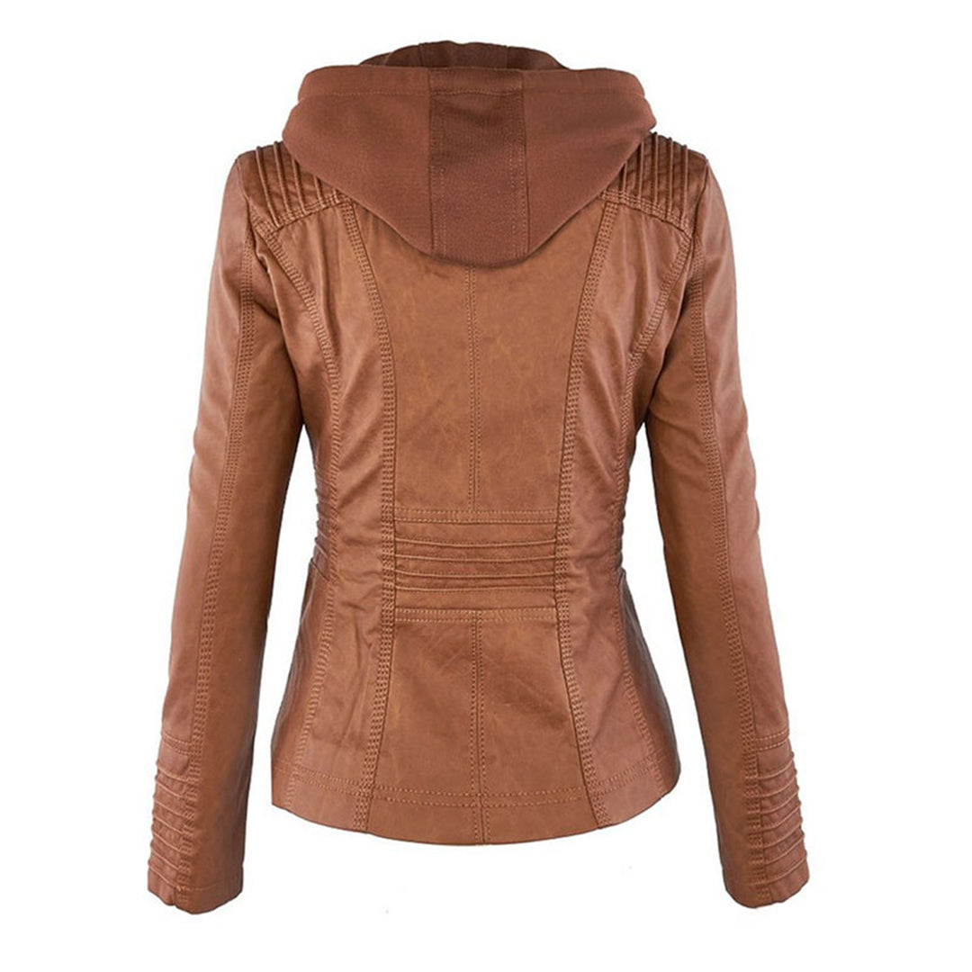 Veste en Cuir Résistante aux Intempéries pour Femmes