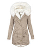 Veste d'Hiver Élégante avec Capuche pour Femmes