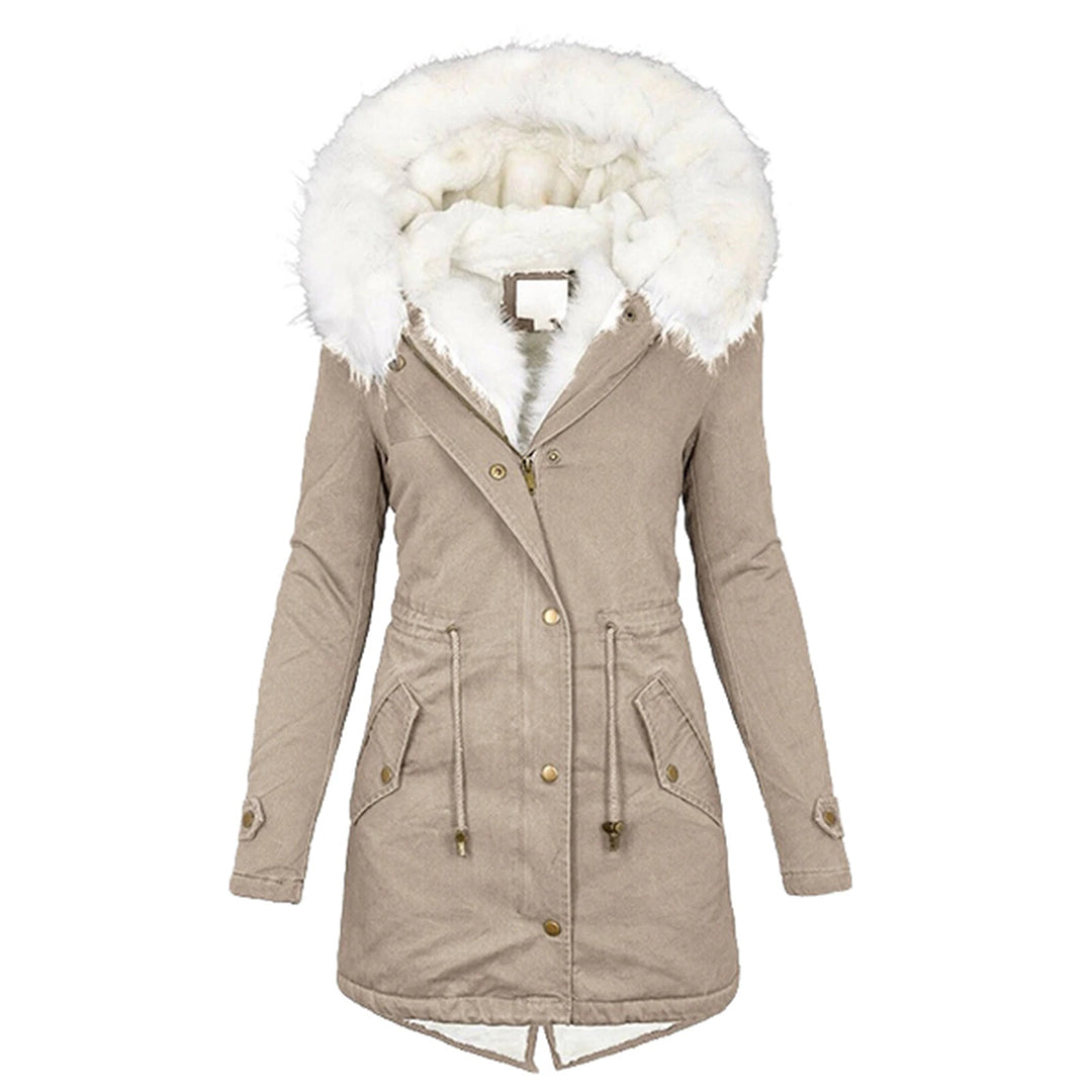 Veste d'Hiver Élégante avec Capuche pour Femmes