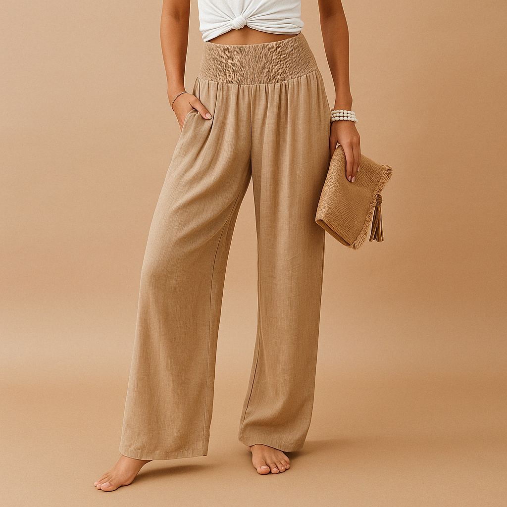 Pantalon Ample en Lin pour Femme
