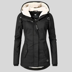 Parka Longue Imperméable avec Capuche pour Femmes