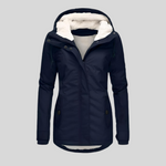 Parka Longue Imperméable avec Capuche pour Femmes