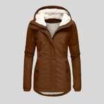 Parka Longue Imperméable avec Capuche pour Femmes