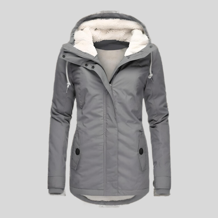Parka Longue Imperméable avec Capuche pour Femmes