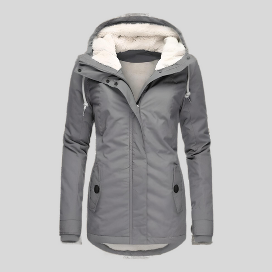 Parka Longue Imperméable avec Capuche pour Femmes