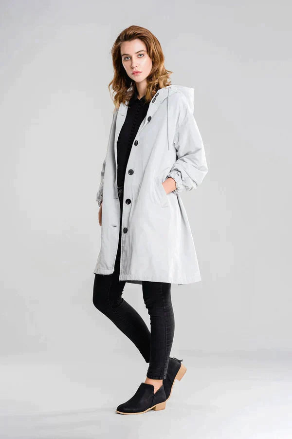 Imperméable Élégant à Capuche pour Femmes